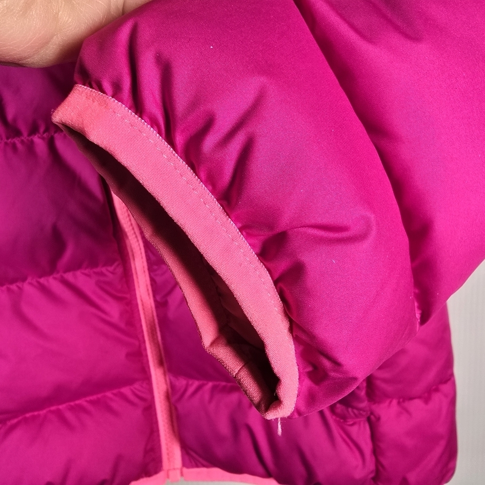 The North Face Girls Andes Down Jacket In Luminous Pink Full Zip Size L 14-16 - Picture 8 of 16